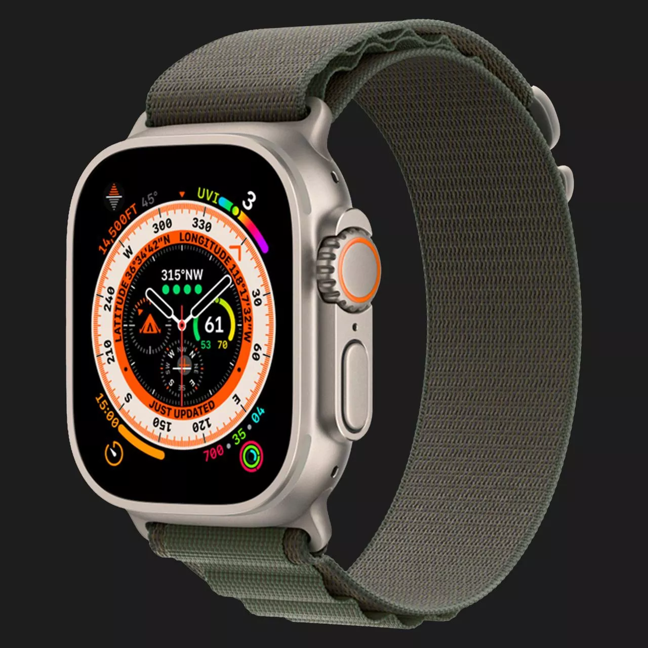 Купить Apple Watch Ultra 49mm Titanium Case with Green Alpine Loop